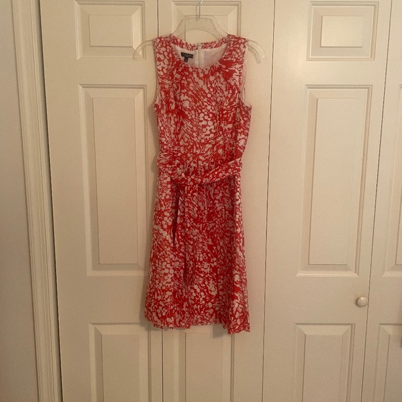 Talbots orange and cream dress - Picture 1 of 2